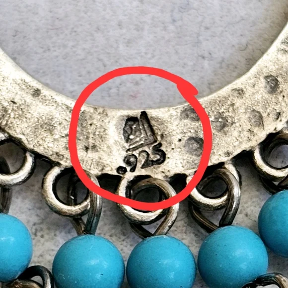 Silpada 925 Turquoise Mother of Pearl Earrings RARE - Picture 7 of 9